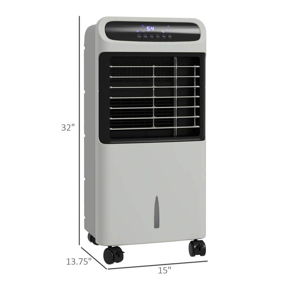 Lukvuzo 3-Spd Portable Evaporative Cooler for 270 sq. ft. 3in1 Ice Cooling w/ Humidifier Unit with Remote 3.2 gal Water Tank (3)