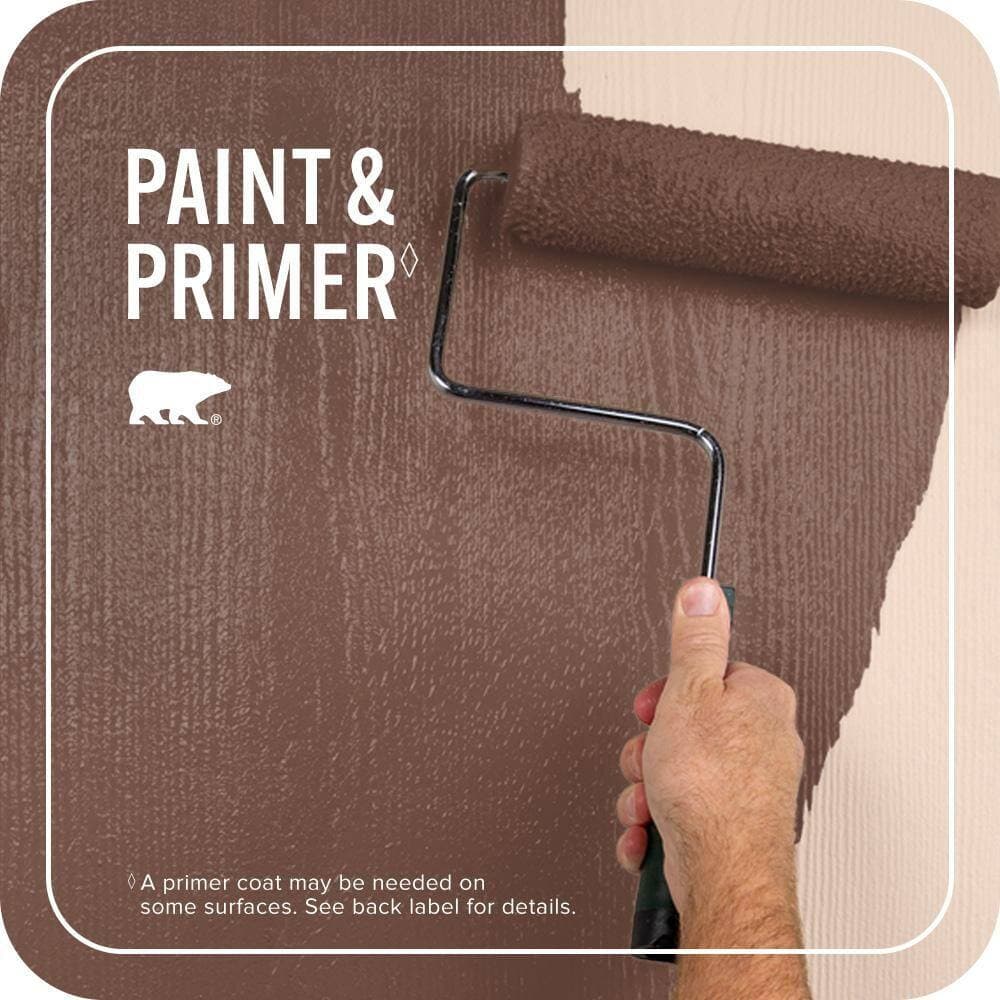 BEHR PREMIUM PLUS 1 gal. #S190-7 Toasted Pecan Satin Enamel Exterior Paint & Primer (3)