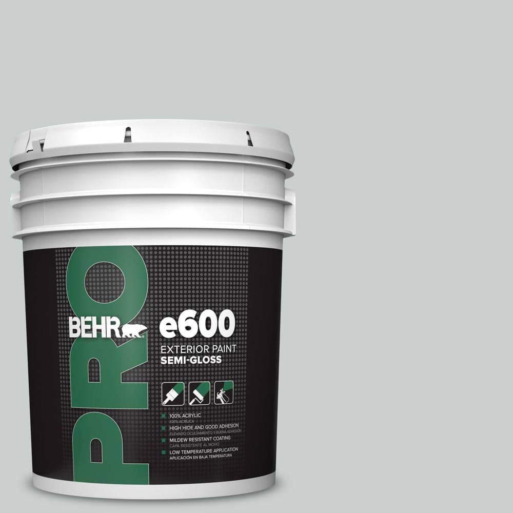 BEHR PRO 5 gal. #PPF-17 Foggy Morn Semi-Gloss Exterior Paint