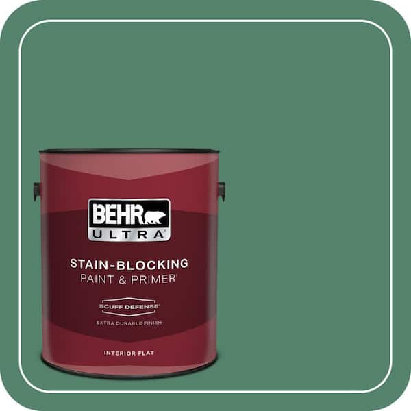 BEHR PREMIUM PLUS #M420-6 Tournament Field Flat Low Odor & Primer (4)