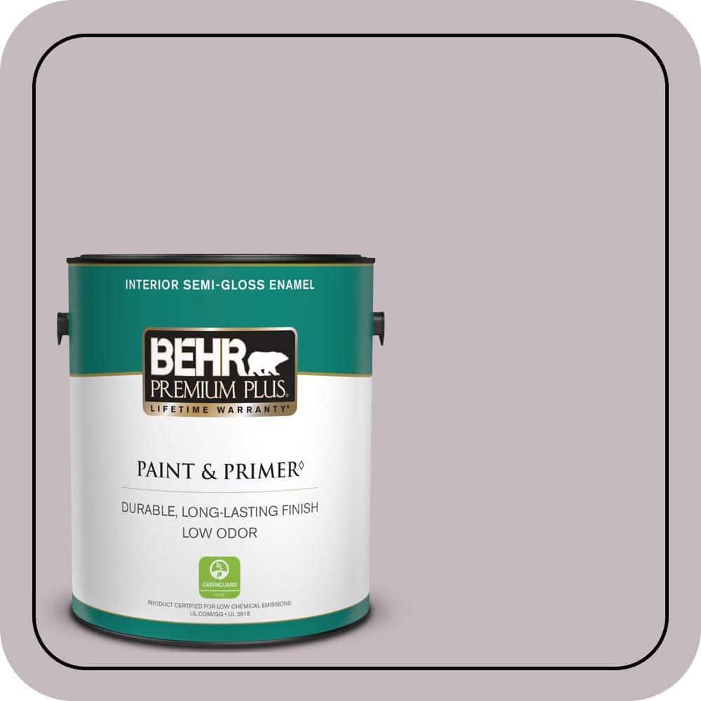 BEHR PREMIUM PLUS 1 gal. #N110-2 Mulberry Stain Semi-Gloss Enamel Low Odor Interior Paint & Primer