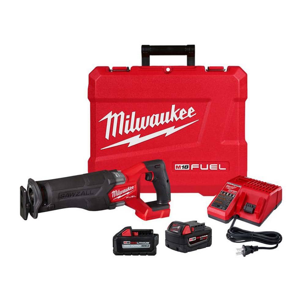Milwaukee M18 FUEL 18V Lithium-Ion Brushless Cordless SAWZALL Reciprocating Saw Kit W/6.0Ah Battery (1)