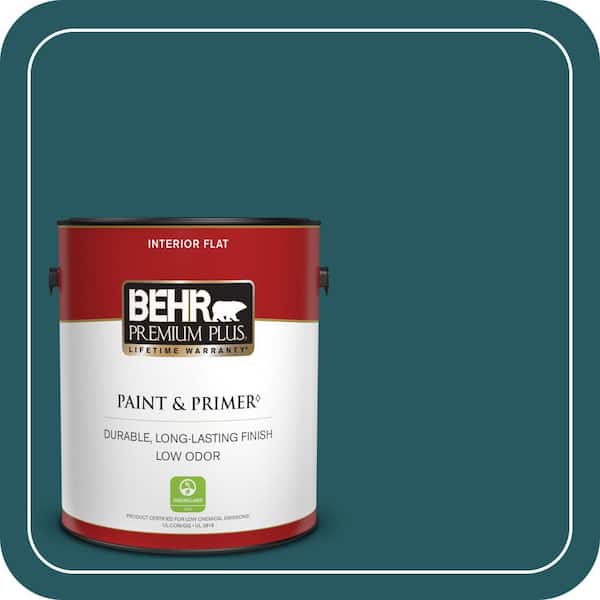 BEHR PREMIUM PLUS #PPF-56 Terrace Teal Enamel & Primer Color Sample (3)