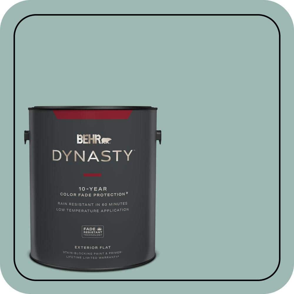 BEHR DYNASTY 1 gal. #PPU12-08 Opal Silk Flat Exterior Stain-Blocking Paint & Primer