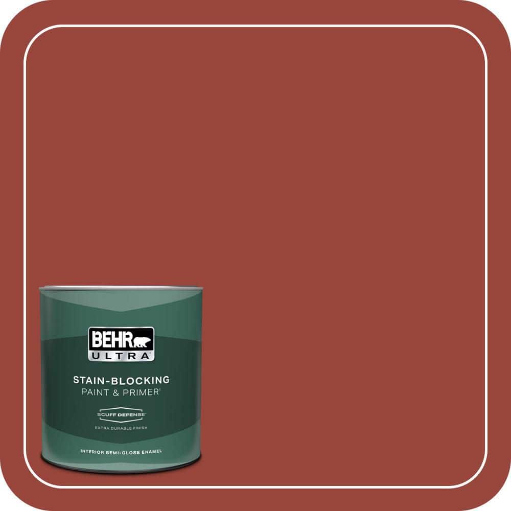 BEHR ULTRA 1 qt. #S-H-190 Antique Red Extra Durable Semi-Gloss Enamel Interior Paint & Primer