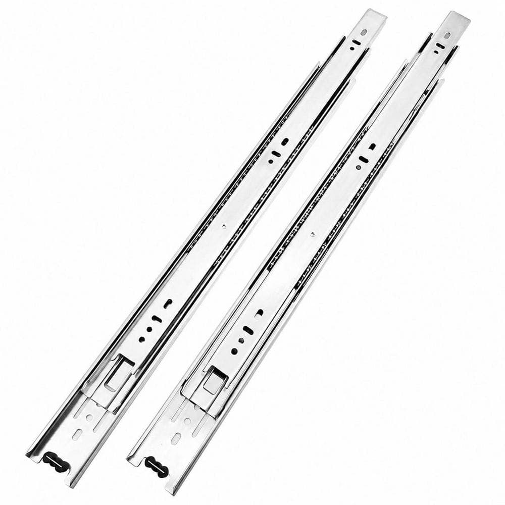 LAIFUCAM 3-Section 16 in. Zinc Plated Side Mount Cold Rolled Steel Soft-Close Heavy Duty Ball Bearing Drawer Slides 6 Pairs (1)