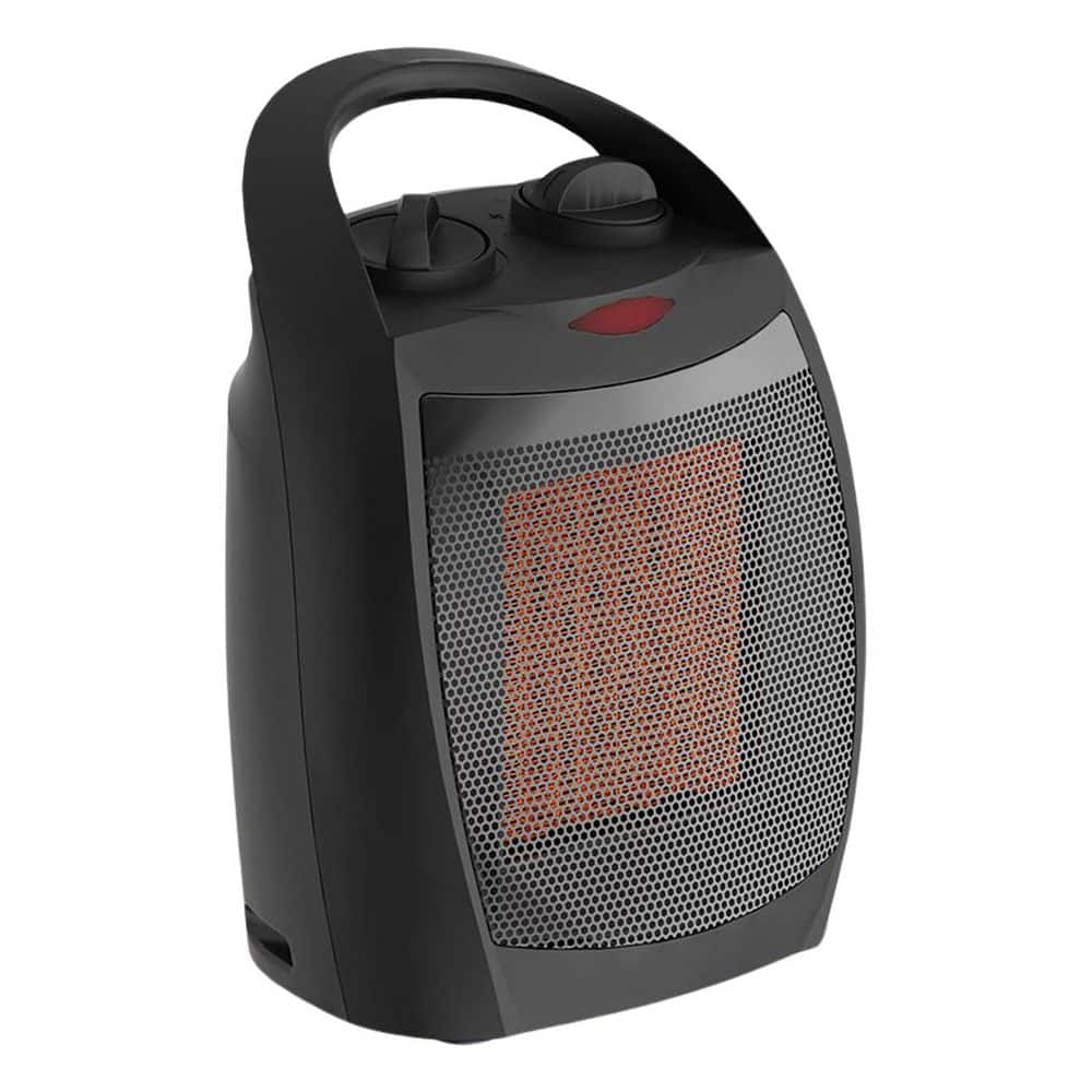 Unbranded 1500W 4.50 in. White Indoor Electric Compact Ceramic Space Heater with Thermostat Overheat Protection Convection/Radiant