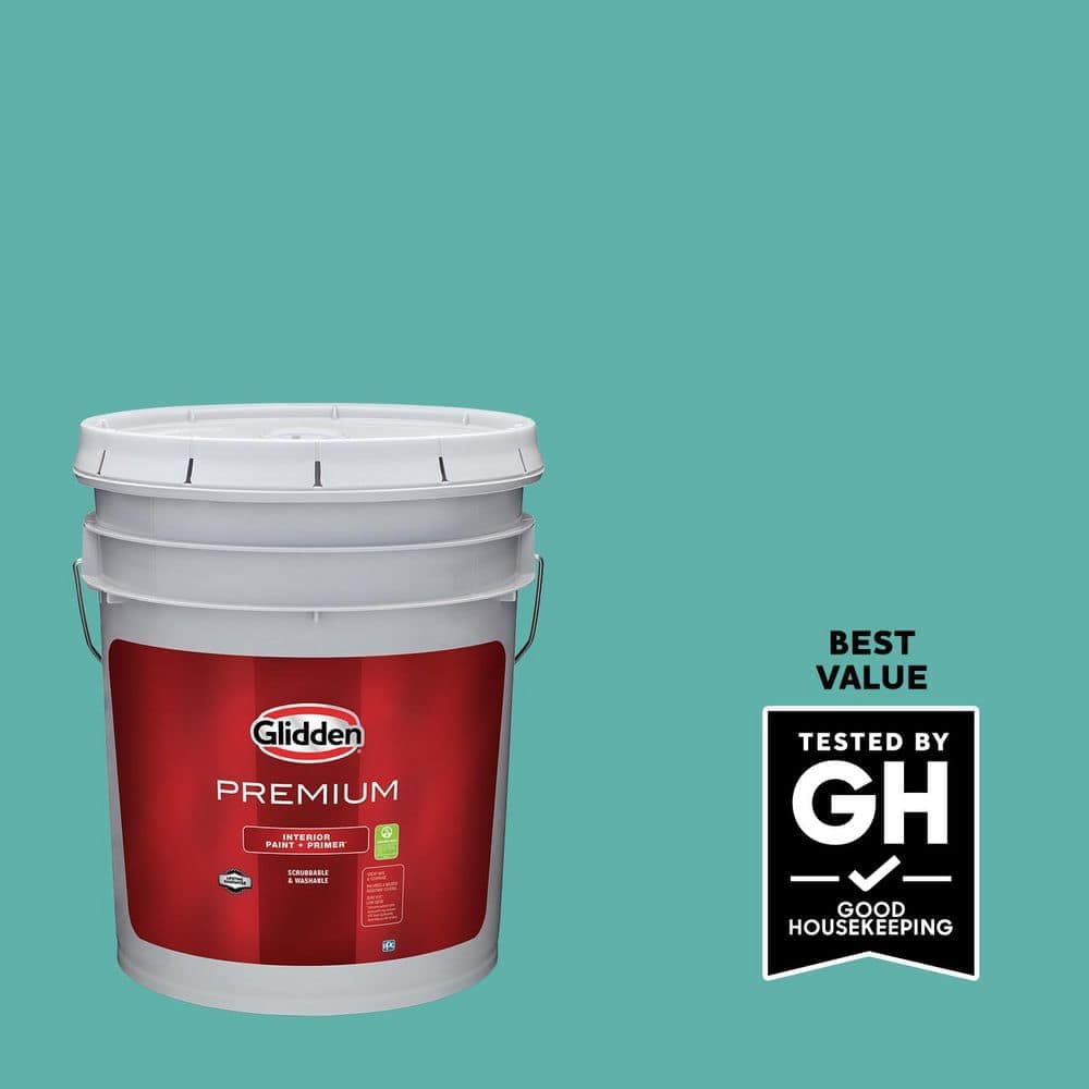Glidden Premium 5 gal. Artesian Well PPG1231-5 Flat Interior Latex Paint