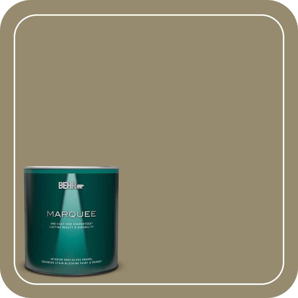BEHR MARQUEE 1 qt. #PPU8-04 Urban Safari Semi-Gloss Enamel Interior Paint & Primer