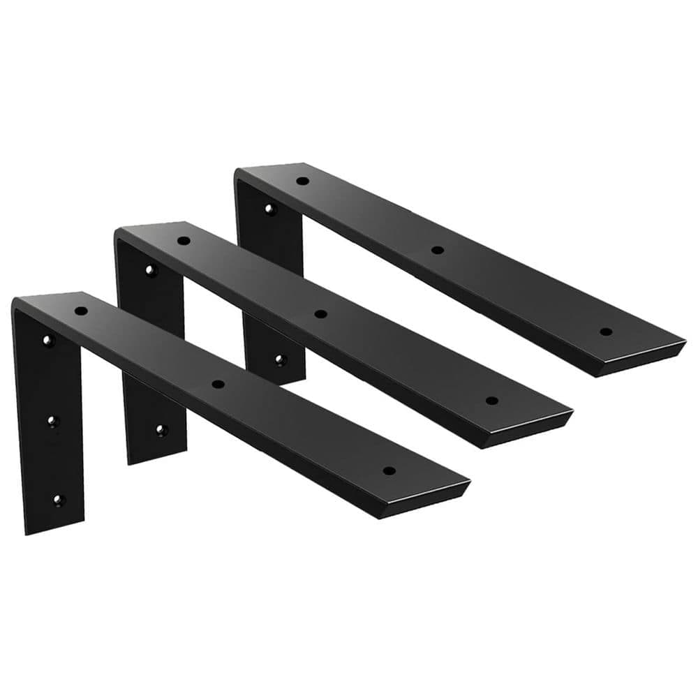 Unbranded Heavy Duty Countertop Support Bracket 3-Pack 12 in. for Granite Quartz Wood Concrete Laminate 16 x 6 x 2.5