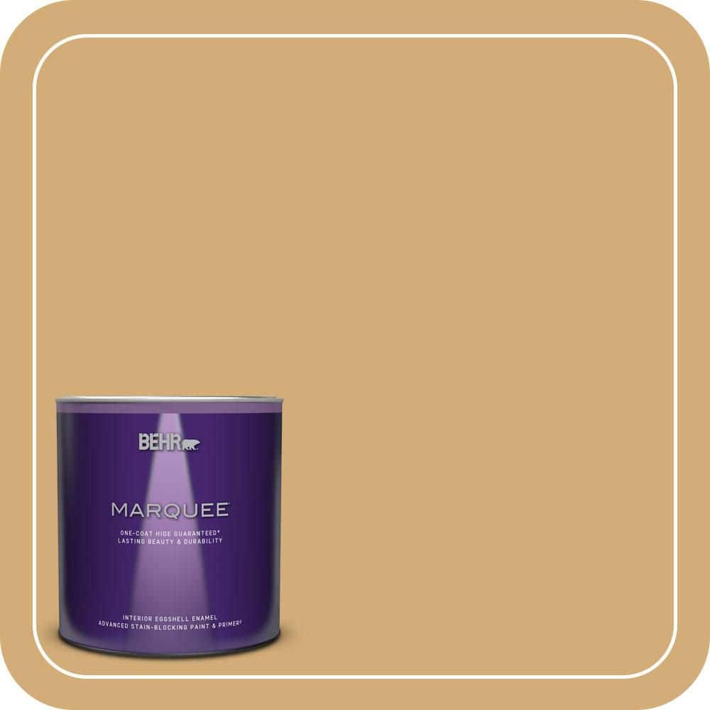 BEHR MARQUEE 1 qt. #MQ2-17 Glittering Sun One-Coat Hide Eggshell Enamel Interior Paint & Primer