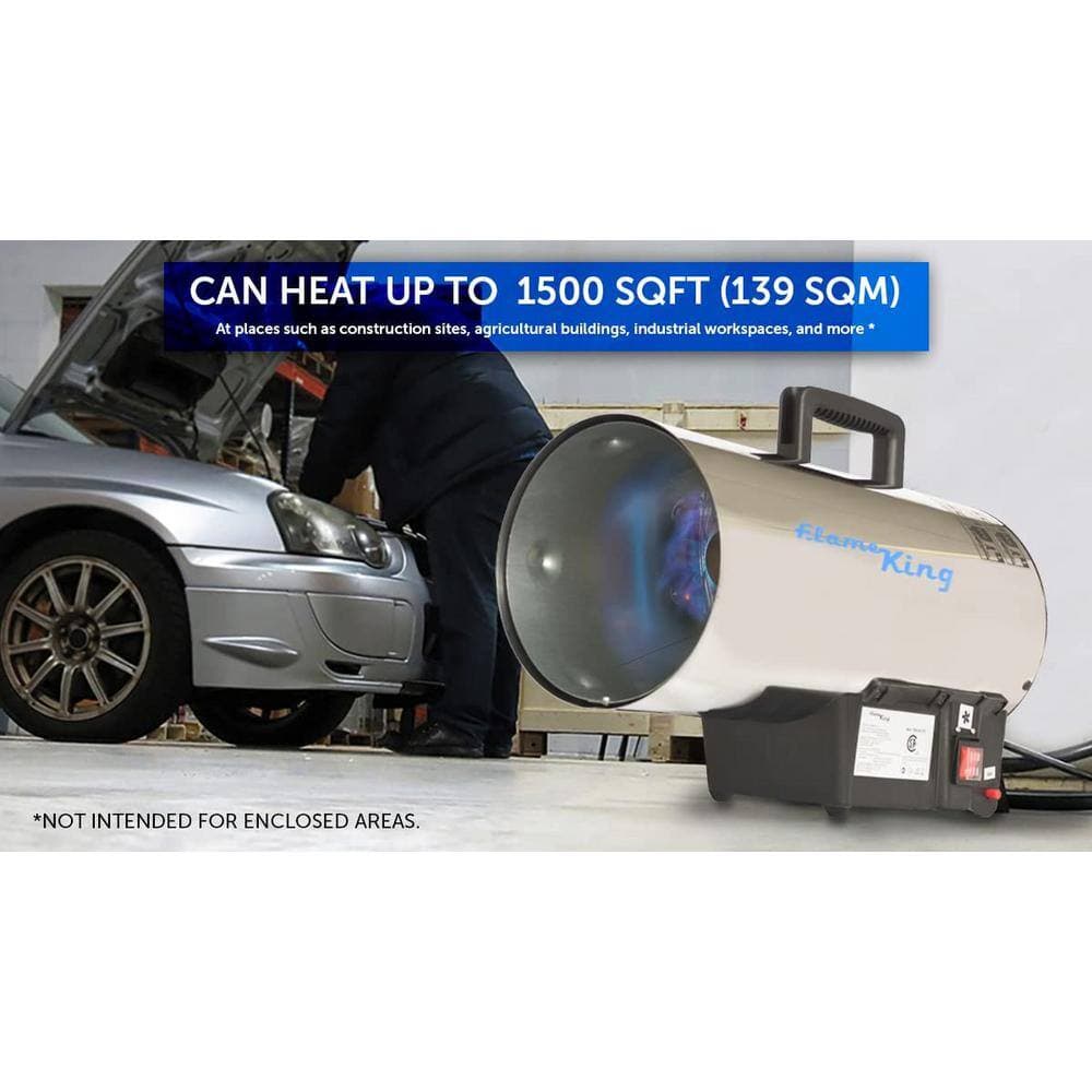 Flame King 60,000 BTU Output Portable Forced Air Propane Heater Blower (3)