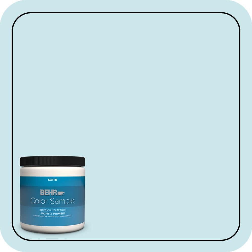 BEHR PREMIUM PLUS 8 oz. #MQ3-52 Ethereal Mood Satin Enamel Interior/Exterior Paint & Primer Color Sample (1)