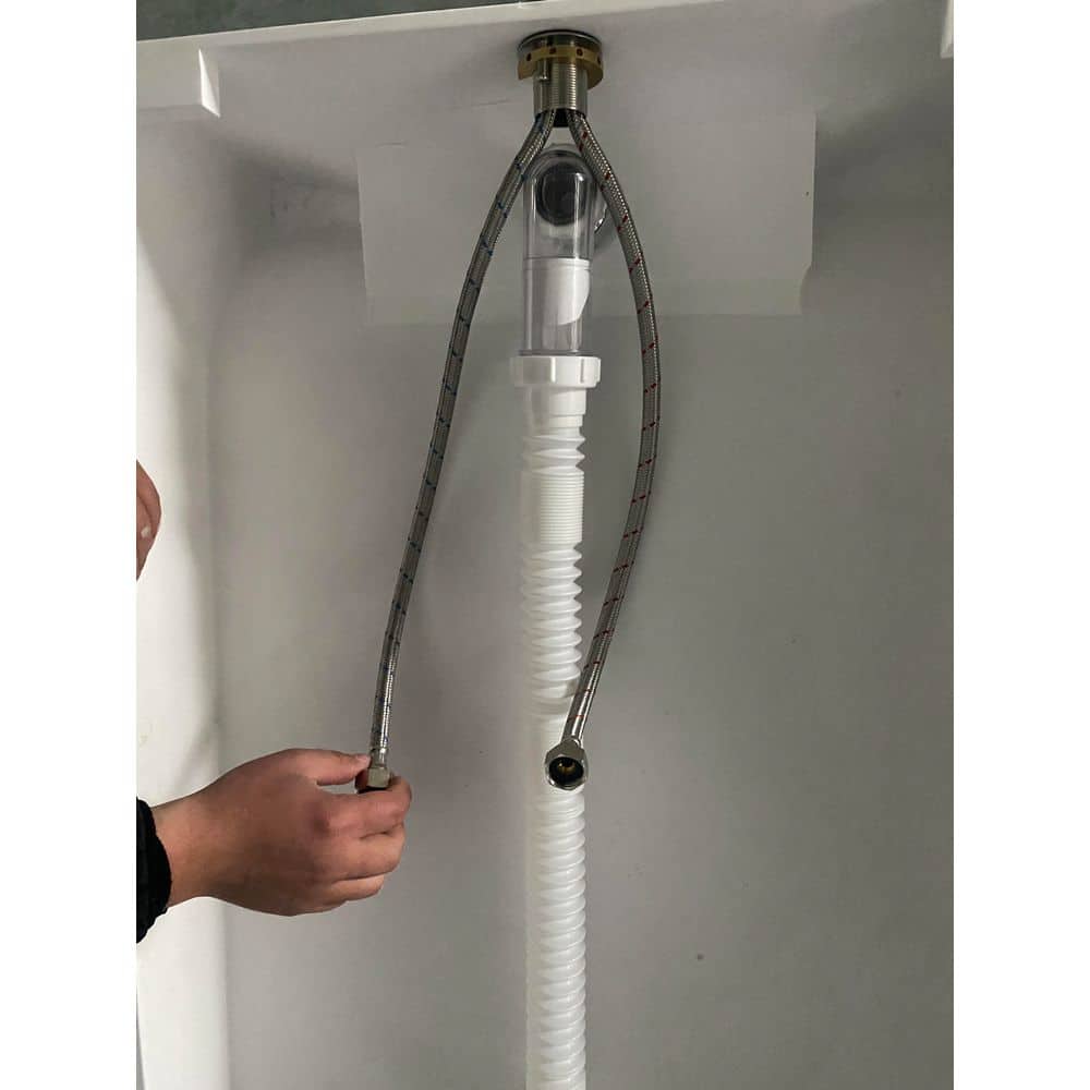 FINE FIXTURES Wetstone 23.6 in x 18.5 in Modern Matte White Acrylic ADA Compliant Pedestal Sink and Basin (2)