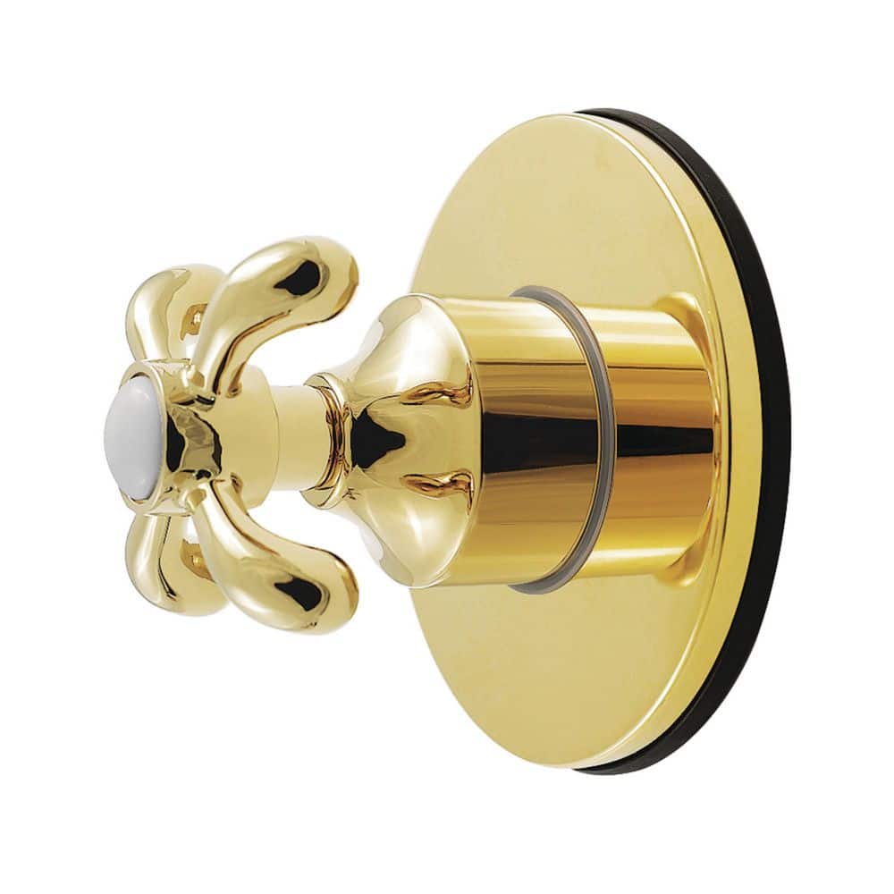 Kingston Brass French Country 3/4 in. Single-Handle 1-Hole Wall Mount 6-Way Diverter Valve with Trim Kit in Polished Brass (1)