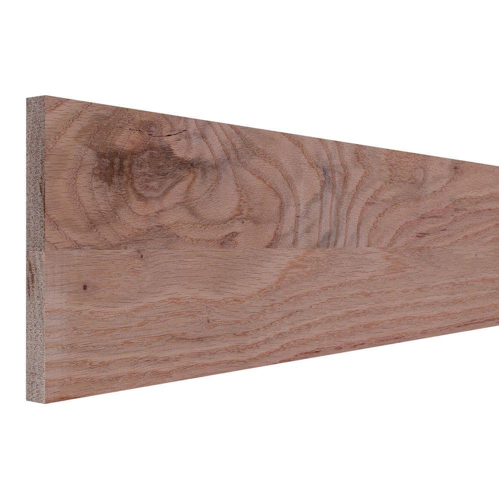 Ornamental Mouldings 0.75 in. D x 7.25 in. W x 72 in. L Unfinished Rustic Red Oak Wood Board (1)
