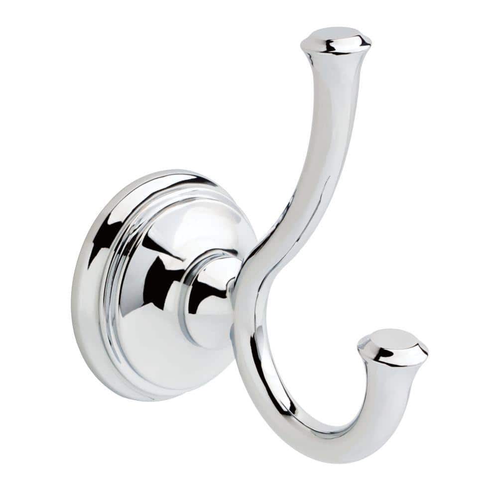 Delta Cassidy Double Towel Hook Bath Hardware Accessory Polished (1)