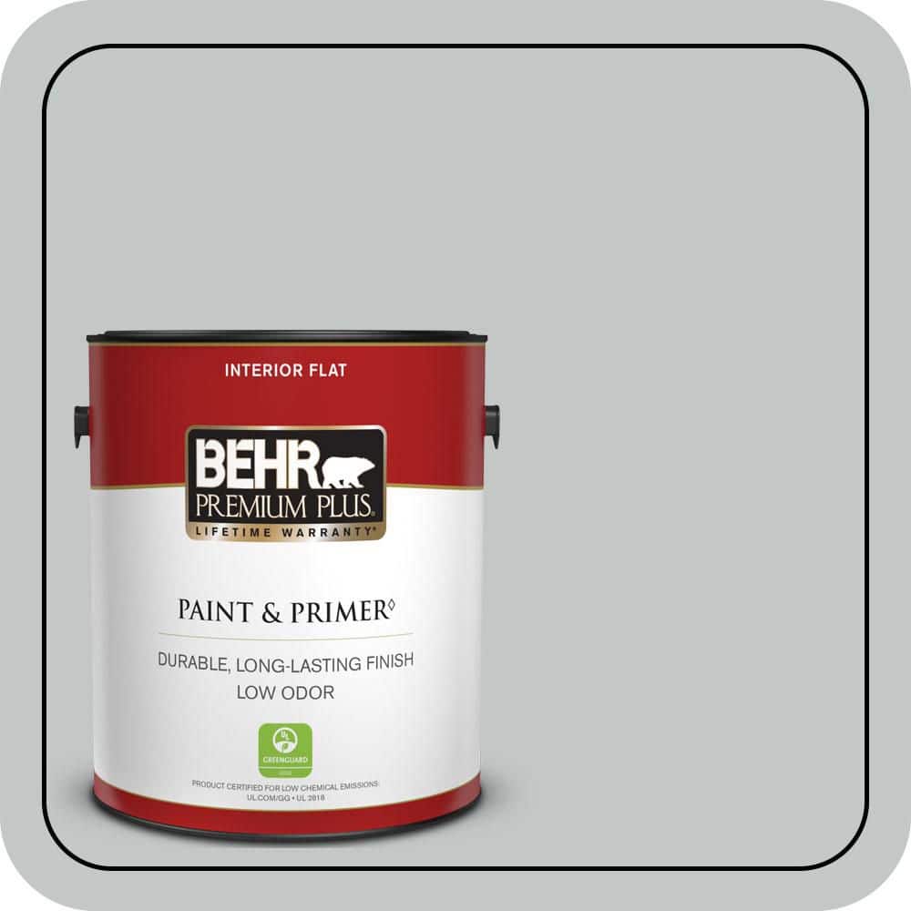 BEHR PREMIUM PLUS 1 gal. #N450-2 Zero Gravity Flat Low Odor Interior Paint & Primer (1)