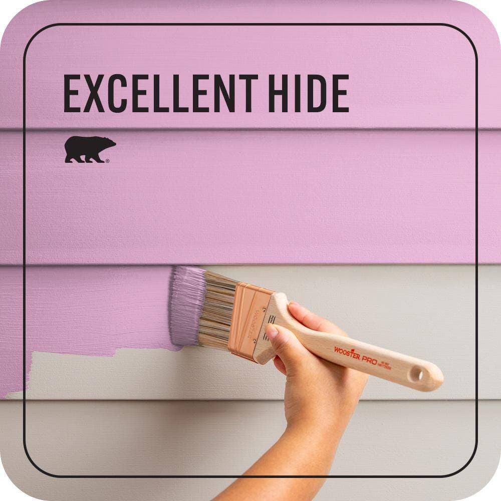 BEHR PREMIUM PLUS 1 gal. #680A-3 Pink Bliss Flat Exterior Paint & Primer (4)