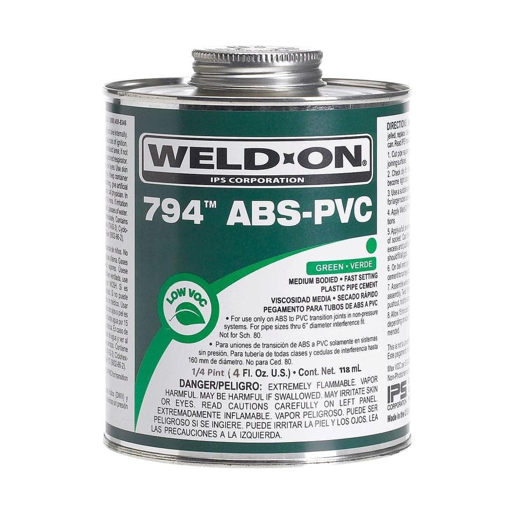 Weld-On 794 Transition Cement,Green, 1/4 Pint (4 oz.)