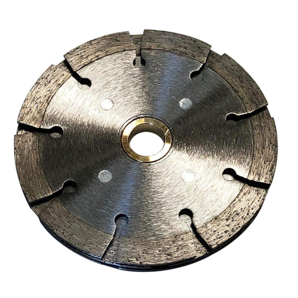 EDiamondTools 4.5 in. Diamond Tuck Point Blades For Mortar, 3/8 in. Tuck Width, Sandwich Dual Blades, 7/8"-5/8" Non-Threaded Arbor (1)