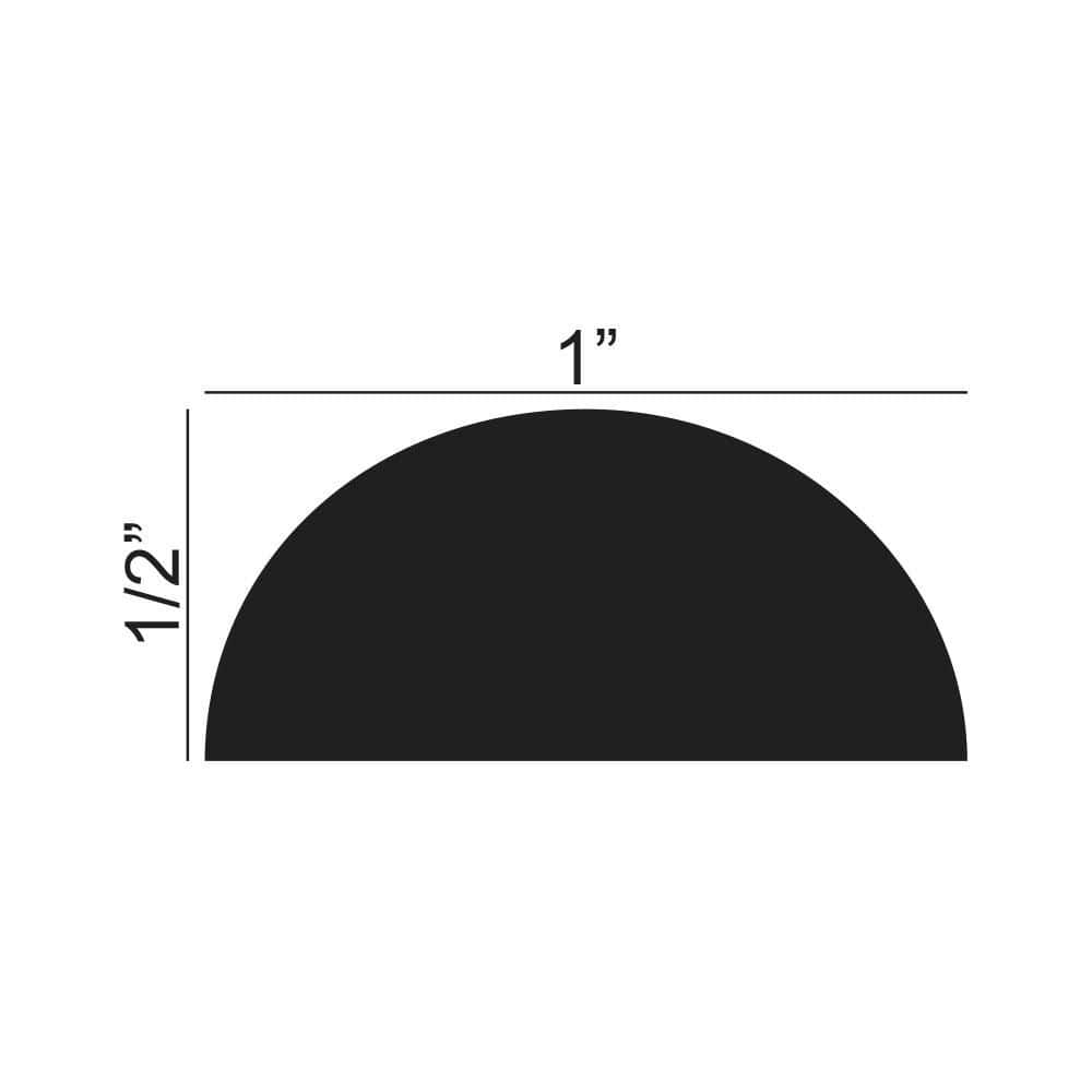 American Pro Decor 1/2 in. D x 1 in. W x 96 in. L Unfinished Polystyrene Half Round Moulding 48 Lineal Feet (6-Pack) (3)