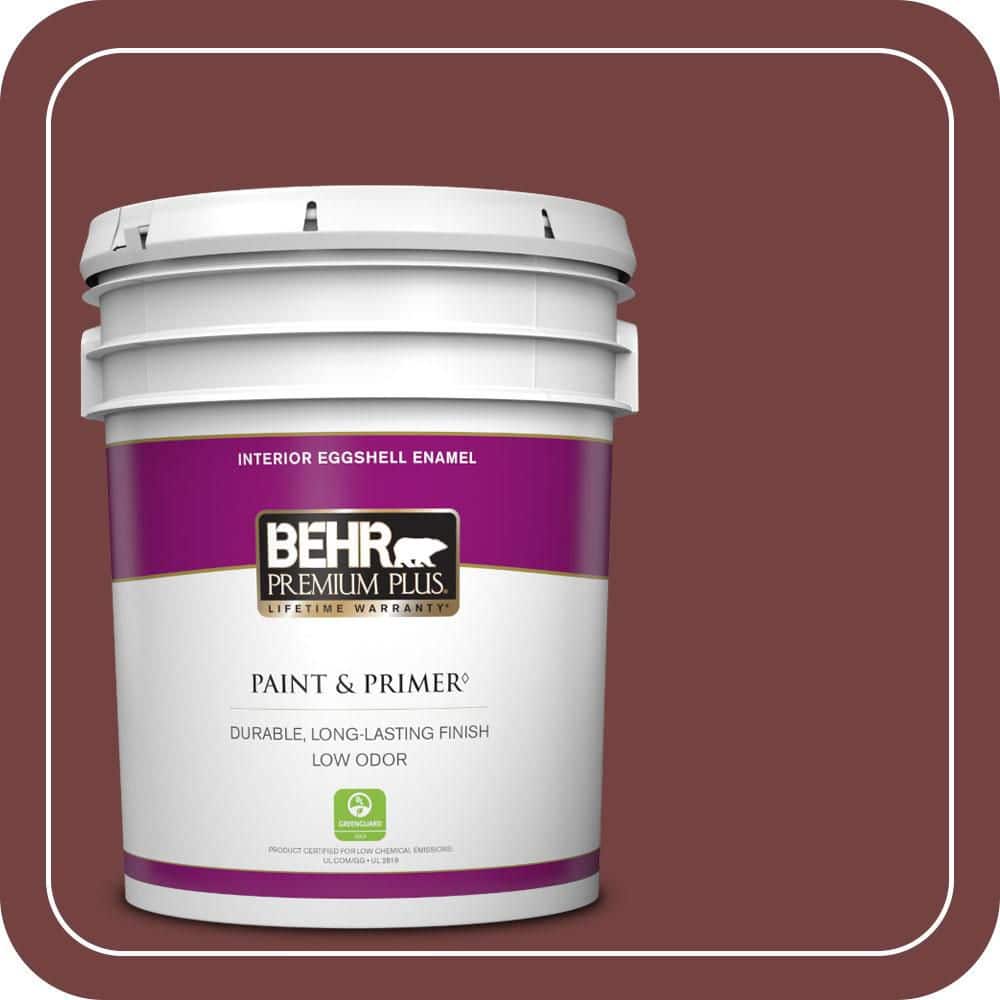 BEHR PREMIUM PLUS 5 gal. #S-H-150 Chianti Eggshell Enamel Low Odor Interior Paint & Primer