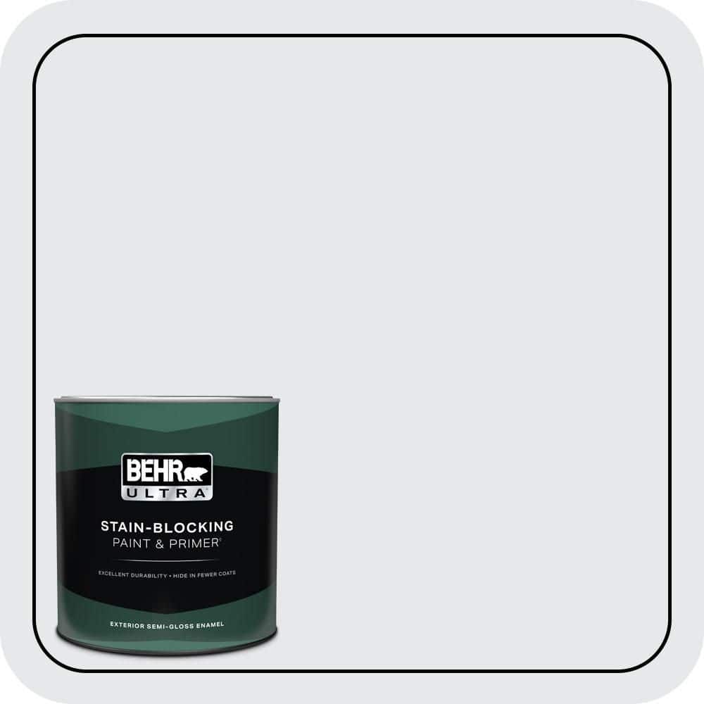 BEHR ULTRA 1 qt. #PR-W10 Swirling Water Semi-Gloss Enamel Exterior Paint & Primer
