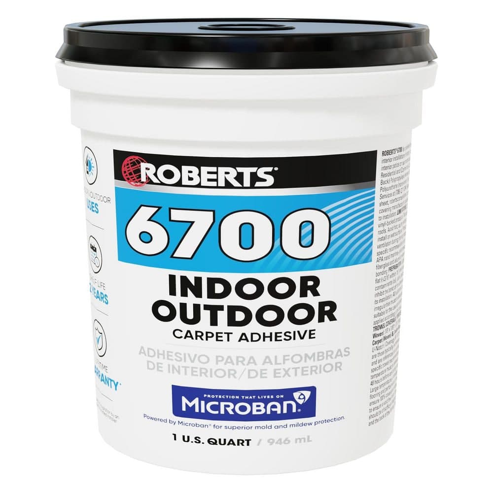 ROBERTS Creamy Tan 1 Quart. Indoor/Outdoor Carpet Floor Adhesive