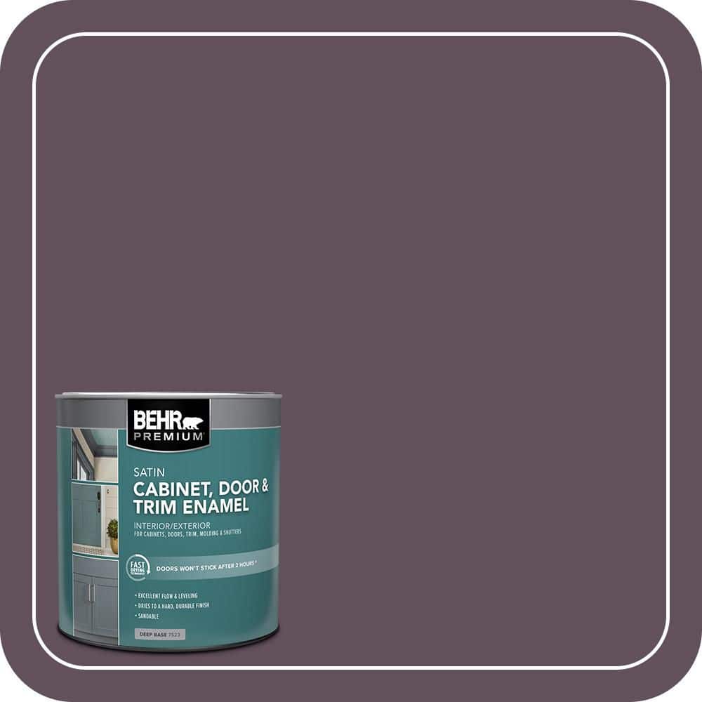 BEHR PREMIUM 1 qt. #S100-7 Medieval Wine Satin Enamel Interior/Exterior Cabinet, Door & Trim Paint (1)