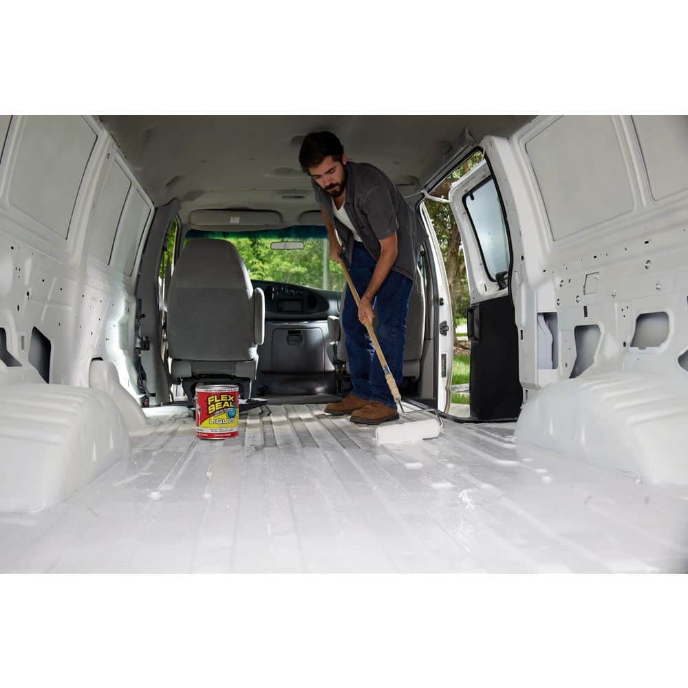 FLEX SEAL FAMILY OF PRODUCTS Flex Seal Liquid 1 Gal. White Liquid Rubber Sealant Coating (2)