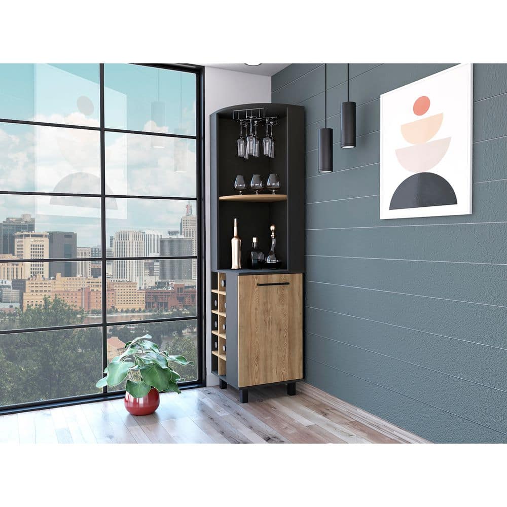 Tahanbath 17.70 in. W x 17.70 in. D x 70.80 in. H Multi-Color Wood Freestanding Linen Cabinet w/5-Shelves in Multi-Color (2)