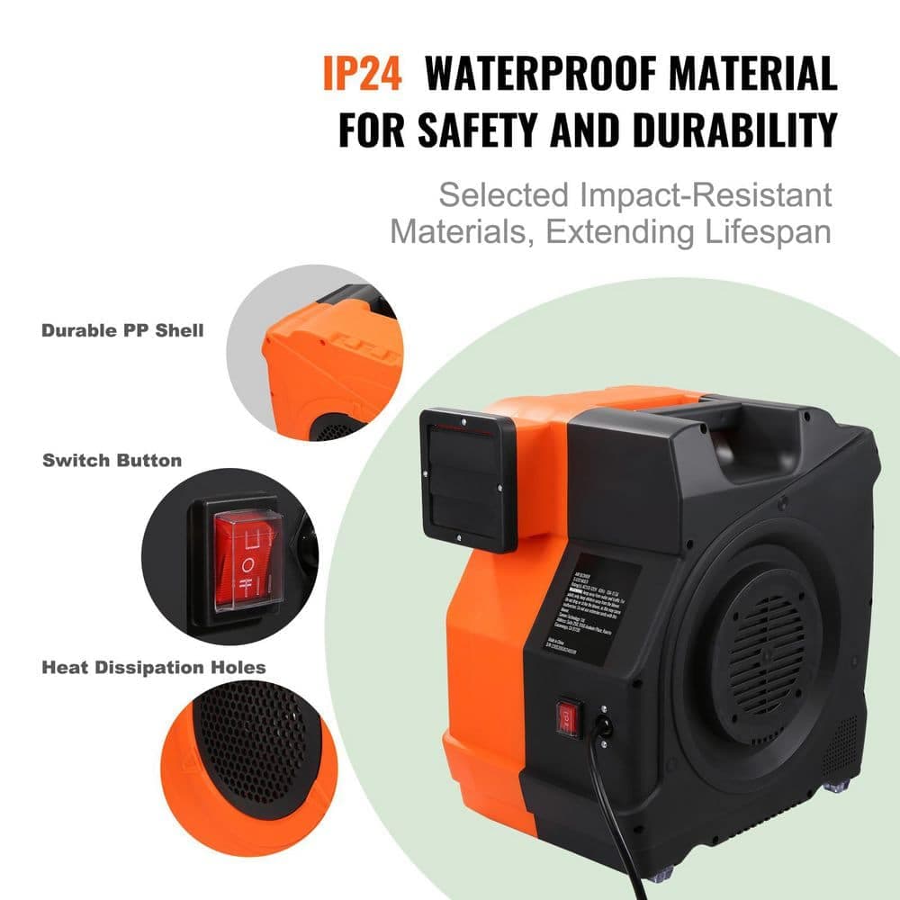 SKYSHALO Inflatable Blower 15 in. 1 Speed Blower Fan in Orange with 1.5/1.7 HP 1100-Watt Pump Commercial Air Blower 3100 RPM (3)