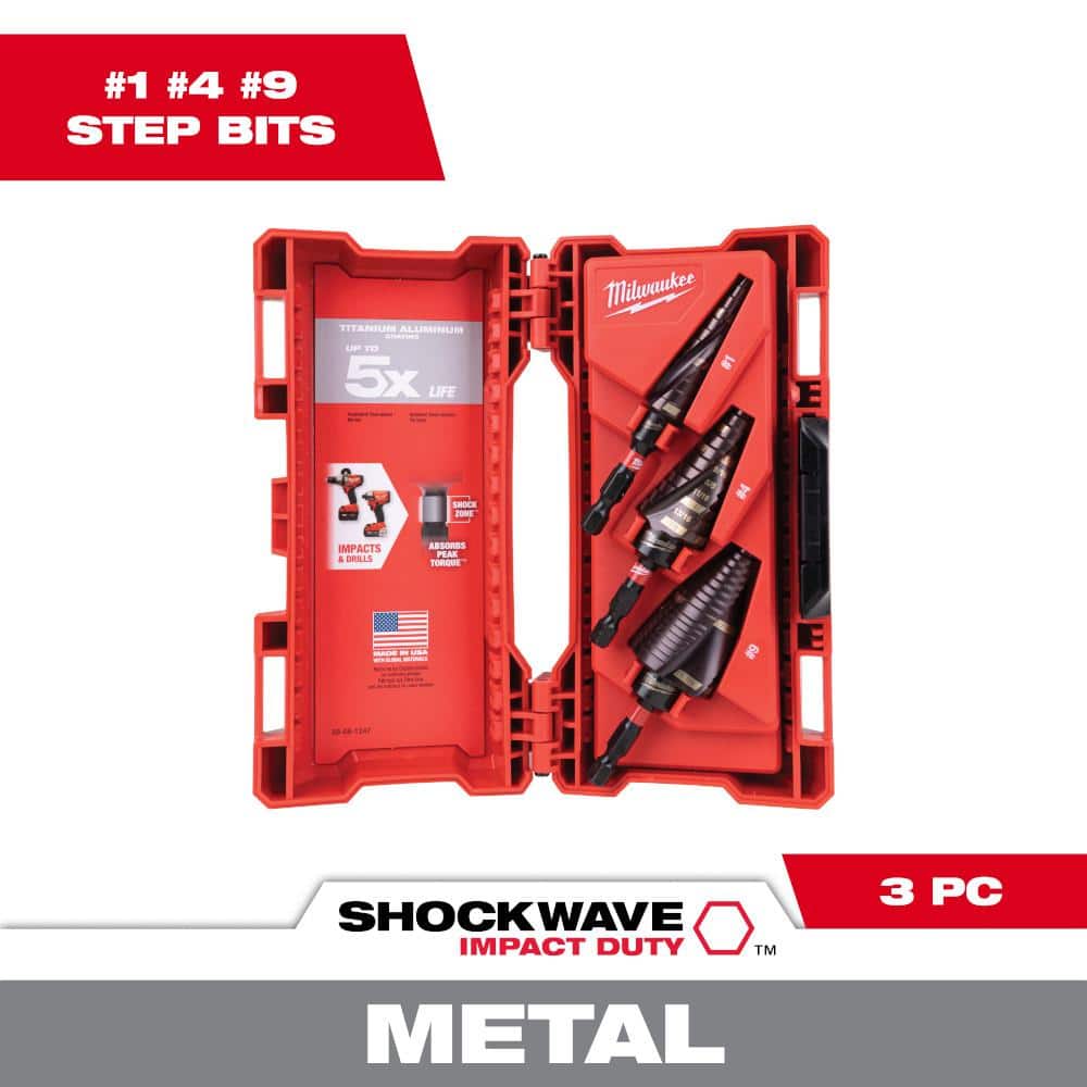 Milwaukee SHOCKWAVE Impact Duty Step Bit Kit