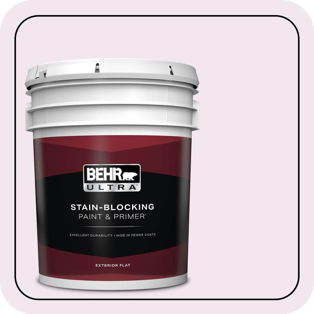 BEHR ULTRA 5 gal. #650A-1 Rose Fantasy Flat Exterior Paint & Primer