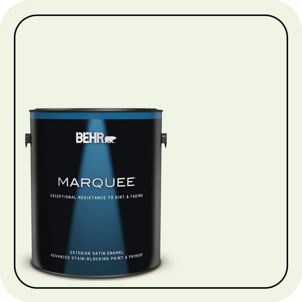 BEHR MARQUEE 1 gal. #430A-1 Mint Hint Satin Enamel Exterior Paint & Primer