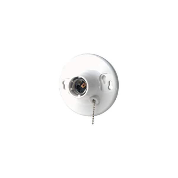 Leviton Plastic Pull-Chain Lampholder 8827-CW4