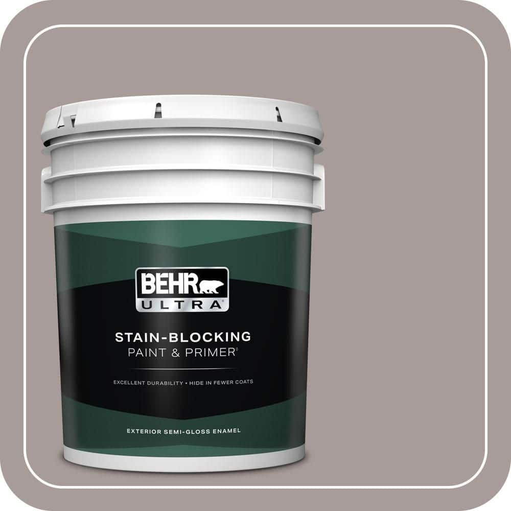 BEHR ULTRA 5 gal. #PPU17-12 Smoked Mauve Semi-Gloss Enamel Exterior Paint & Primer