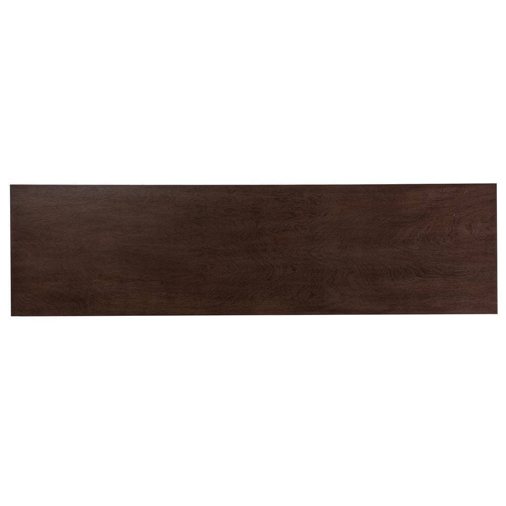 Southern Enterprises Oliver 60 in. Electric Fireplace in Brown with Matte Silver (3)