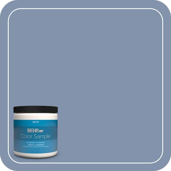 BEHR PREMIUM PLUS 8 oz. #T16-13 Stratus Satin Enamel Interior/Exterior Paint & Primer Color Sample (2)