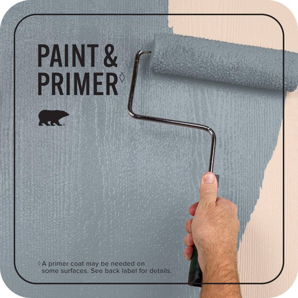 BEHR PREMIUM PLUS 1 qt. #N490-4 Teton Blue Flat Exterior Paint & Primer (2)