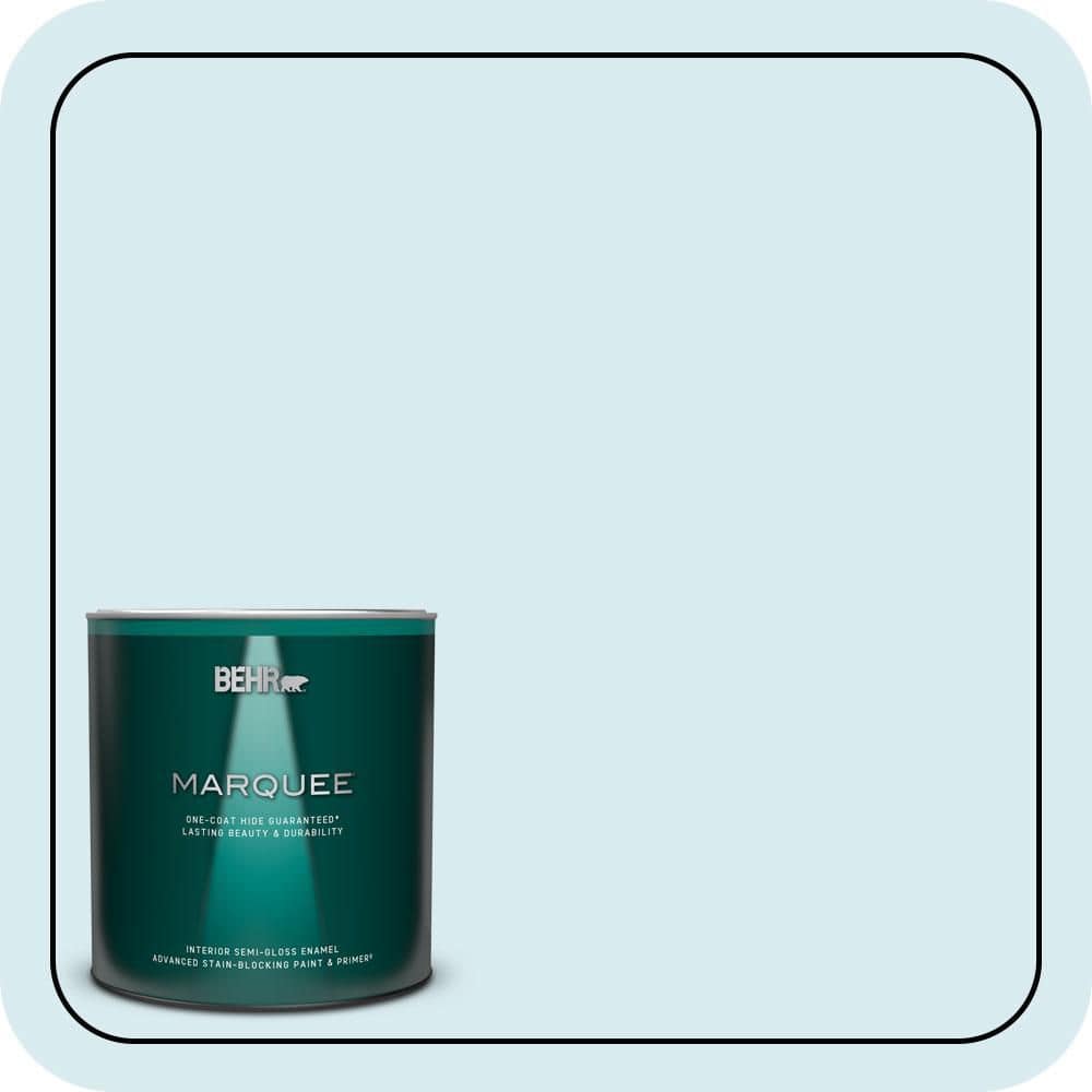 BEHR MARQUEE 1 qt. #540A-1 Frost Wind Semi-Gloss Enamel Interior Paint & Primer
