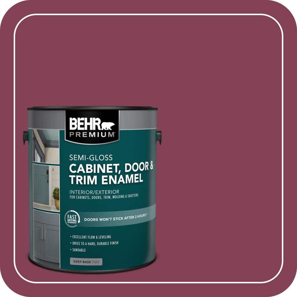 BEHR PREMIUM 1 gal. #M130-7 Sugar Beet Semi-Gloss Enamel Interior/Exterior Cabinet, Door & Trim Paint (1)