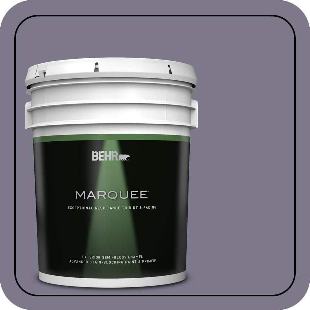 BEHR MARQUEE 5 gal. #N560-5 Solitaire Semi-Gloss Enamel Exterior Paint & Primer