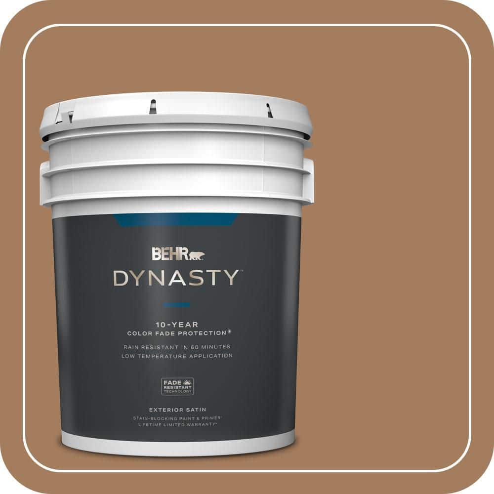 BEHR DYNASTY 5 gal. #N250-5 Ancient Pottery Satin Enamel Exterior Stain-Blocking Paint & Primer