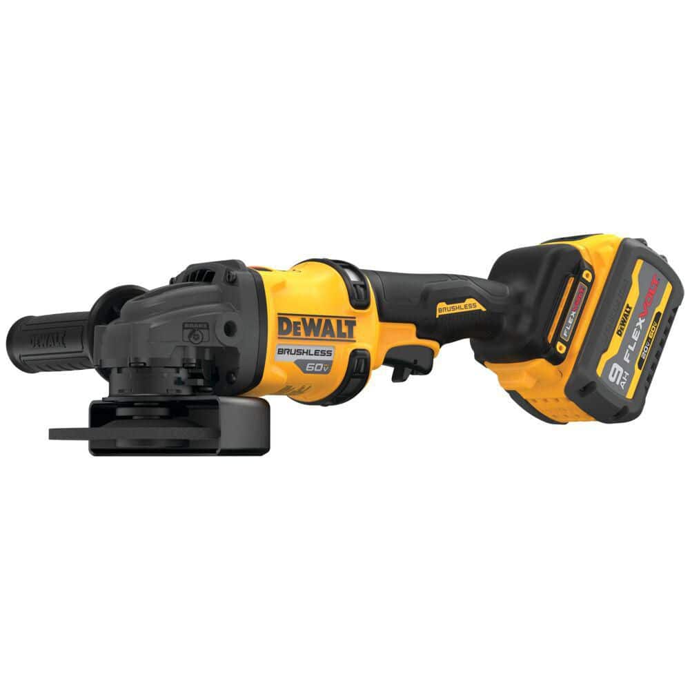 DEWALT FLEXVOLT 60V MAX Lithium-Ion Brushless Cordless 4-1/2 in.-6 in. Grinder Kit with 9.0 Ah Battery, Charger and Kitbag (2)