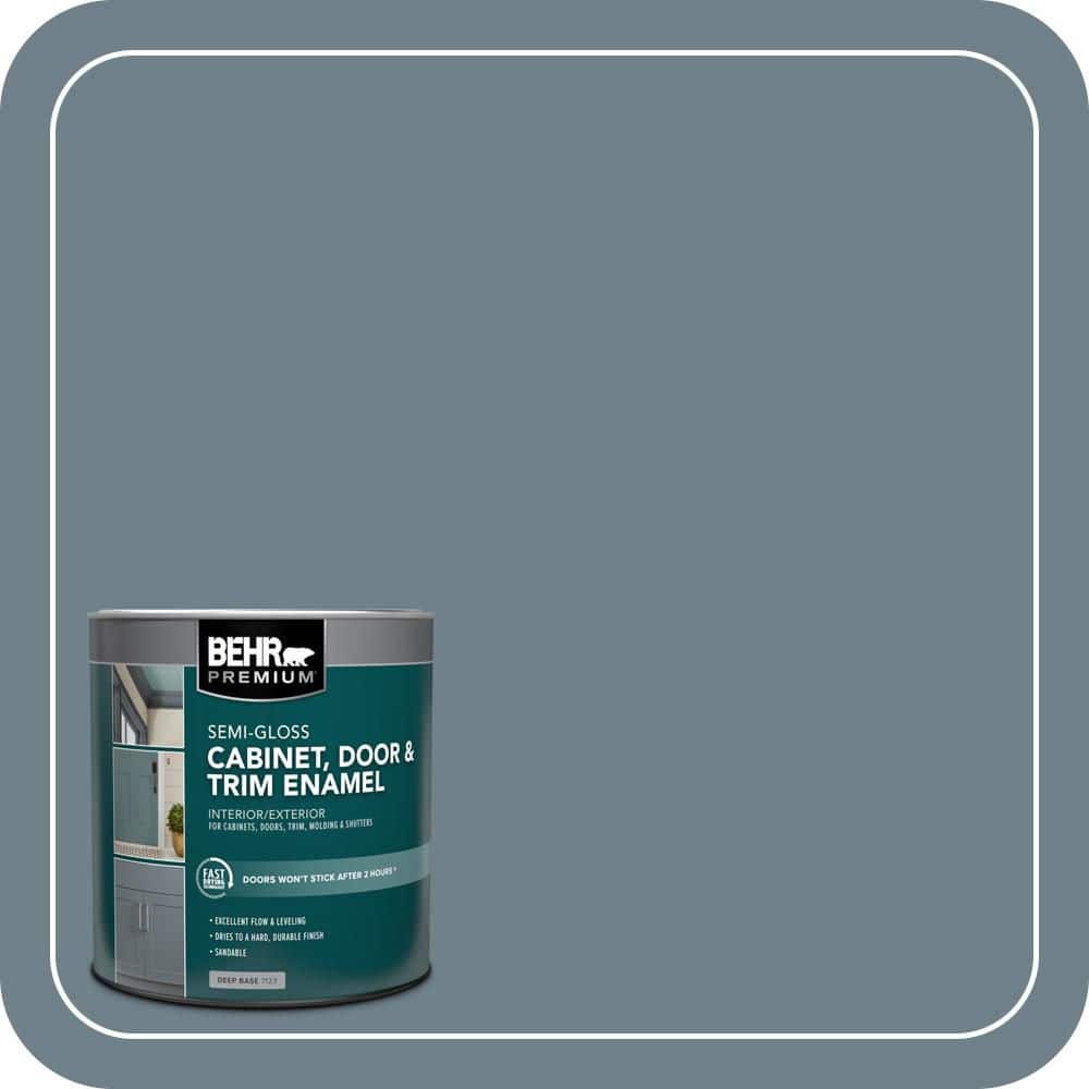 BEHR PREMIUM 1 qt. #PPU13-04 Atlantic Shoreline Semi-Gloss Enamel Interior/Exterior Cabinet, Door & Trim Paint