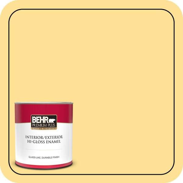BEHR PREMIUM PLUS #330B-4 Cheerful Hue Enamel Low Odor & Primer (2)
