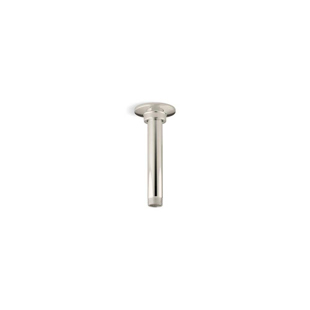 KOHLER 6 in. Ceiling Mount Rainhead Shower Arm and Flange, Vibrant Polished Nickel