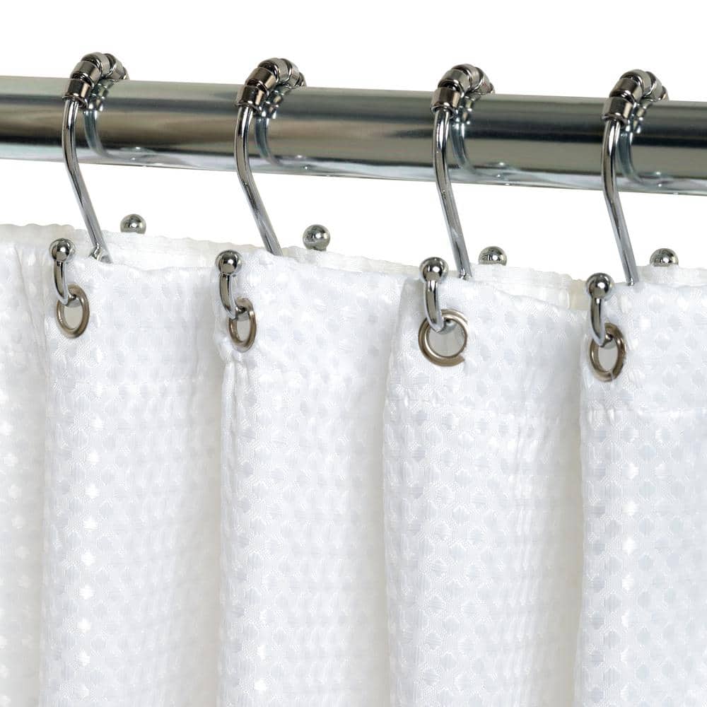 Zenna Home NeverRust Aluminum Double Roller Shower Hooks in Chrome (12-Pack) (3)